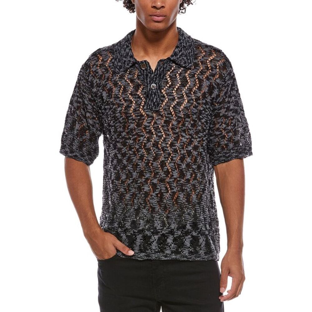Obey Mens  Knit Polo Shirt, Black